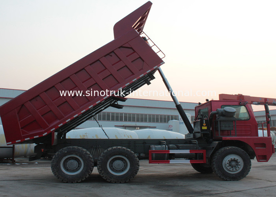 SINOTRUK HOWO 70 মাইনিং টিপার ডাম্প ট্রাক 6X4 এলএইচডি 371 এইচপি 70tons ZZ5707S3640AJ