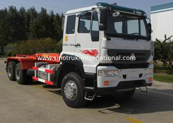 Carriage Removable Garbage Collection Truck SINOTRUK 25CBM 6X4 LHD
