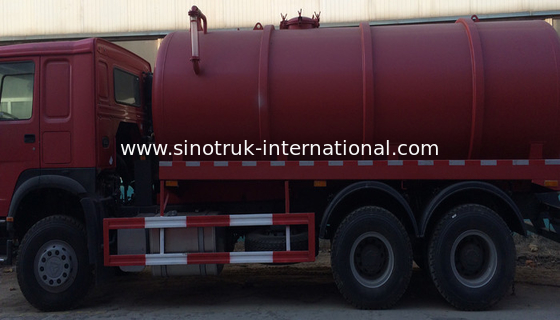 15CBM LHD 336HP Sewage Suction Truck , Septic Tank Pumping Truck