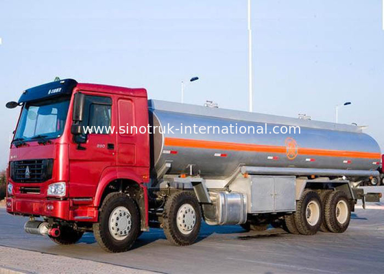Edible Oil Transport Vehicle Oil Tank Truck , Mobile Gas Station Fuel Oil Trucks 25-30CBM