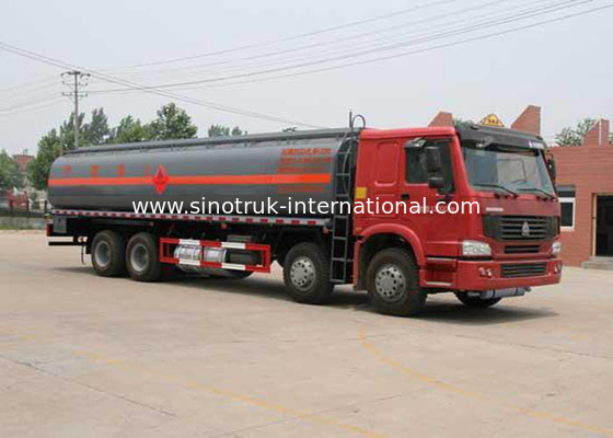 Edible Oil Transport Vehicle Oil Tank Truck , Mobile Gas Station Fuel Oil Trucks 25-30CBM