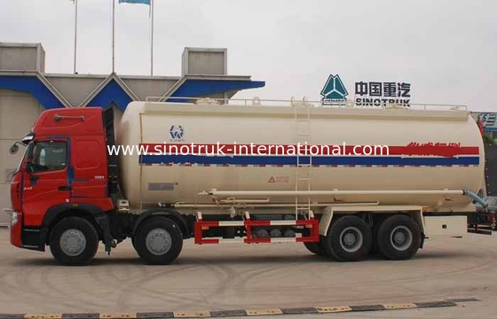 High Safety Bulk Cement Truck Tanker Trailer 371HP 8X4 LHD 36-45CBM