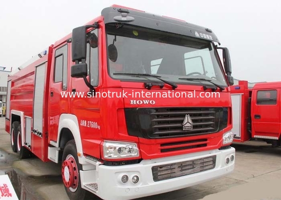 15CBM LHD 290HP Fire Fighting Truck , SINOTRUK HOWO Tanker Fire Truck