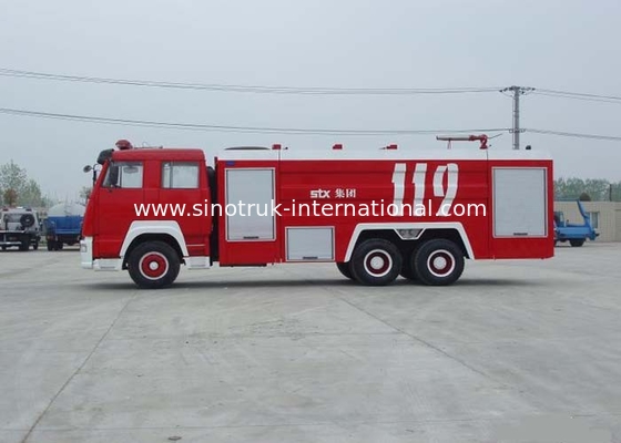 15CBM LHD 290HP Fire Fighting Truck , SINOTRUK HOWO Tanker Fire Truck