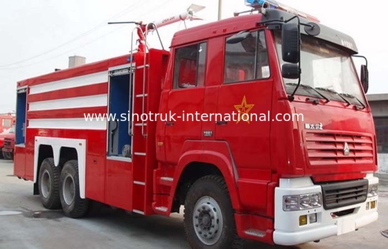 15CBM LHD 290HP Fire Fighting Truck , SINOTRUK HOWO Tanker Fire Truck