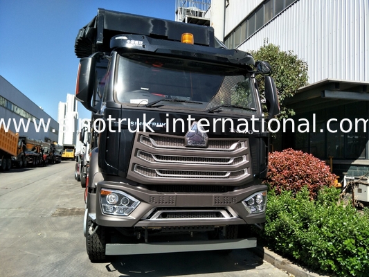 Sinotruk HOWO টিপার ডাম্প ট্রাক 8X4 371hp 12 চাকার কালো N7 ZZ3317V386JB1R