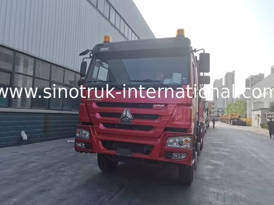 লাল SINOTRUK HOWO 8X4 ডাম্প ট্রাক 400hp 12 চাকা