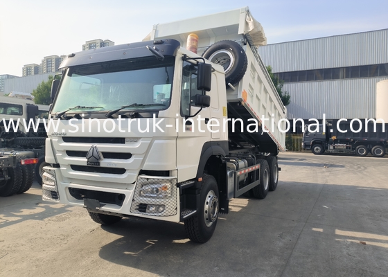 সিনোট্রুক হাও ট্যাপার ডাম্প ট্রাক 380 এইচপি 6 × 4 20CBM স্বয়ংক্রিয় টারপোলিন সহ সাদা