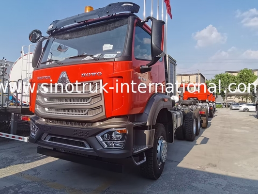 সিনোট্রুক নিউ হাও ট্যাপার ডাম্প ট্রাক চ্যাসি ওয়েচাই ইঞ্জিন 6 × 4 এলএইচডি কমলা রঙ