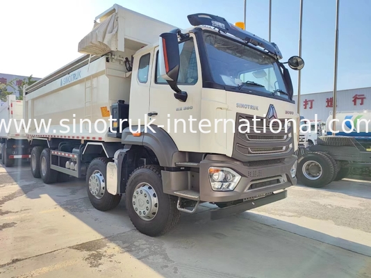 ZZ3317V386JB1R উচ্চ অশ্বশক্তি কম জ্বালানী খরচ 380HP হোয়াইট ইউ-টাইপ HOWO টিপার ট্রাক