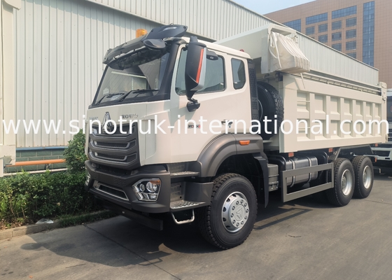সিনোট্রুক ট্যাপার ডাম্প ট্রাক ব্র্যান্ড নিউ 6 × 4 Nx 20CBM স্বয়ংক্রিয় টারপোলিন সহ সাদা