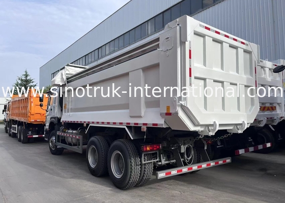 সিনোট্রুক হাও ট্যাপার ডাম্প ট্রাক 400Hp স্বয়ংক্রিয় টারপোলিন সহ 6 × 4 ইউ আকারের ট্রে