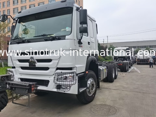 SINOTRUK HOWO ড্রপসাইড কার্গো বাণিজ্যিক যানবাহন ট্রাক চ্যাসি LHD 6X4 400HP