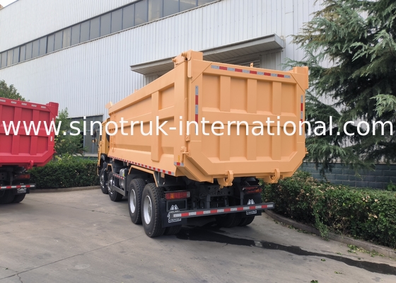 সিনোট্রুক হাও ট্যাপার ডাম্প ট্রাক 8 × 4 Lhd 12 চাকা ইউ আকৃতি ট্যাপার বডি ইউরো 2