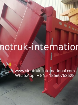 HOWO 12 চাকা সিনোট্রাক 8X4 ডাম্প ট্রাক 400hp খনির জন্য এলএইচডি ইউ টাইপ কনটেইনার