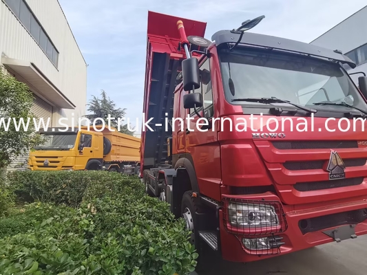 HOWO 12 চাকা সিনোট্রাক 8X4 ডাম্প ট্রাক 400hp খনির জন্য এলএইচডি ইউ টাইপ কনটেইনার