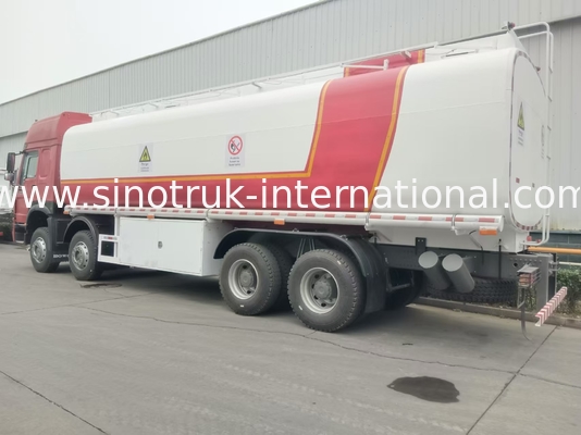 SINOTRUK HOWO লাল তেল ট্যাঙ্ক ট্রাক 400HP 8 × 4 12 চাকা উচ্চ ক্ষমতা