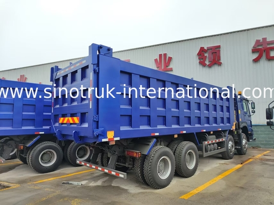 8X4 ব্লু টিপার ডাম্প ট্রাক 380hp 12 চাকা সাদা H77L ZZ3317V3567B1 ইউ টাইপ
