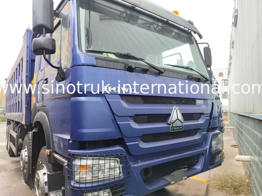 8X4 ব্লু টিপার ডাম্প ট্রাক 380hp 12 চাকা সাদা H77L ZZ3317V3567B1 ইউ টাইপ