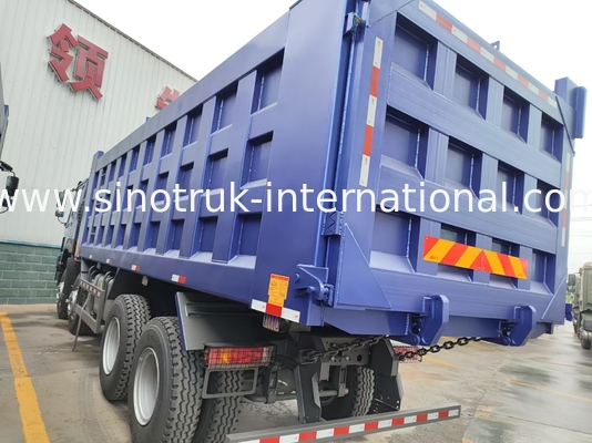 8X4 ব্লু টিপার ডাম্প ট্রাক 380hp 12 চাকা সাদা H77L ZZ3317V3567B1 ইউ টাইপ