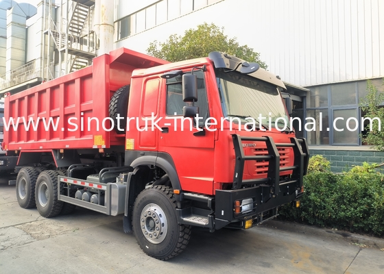 সিনোট্রুক হাও ট্যাপার ডাম্প ট্রাক 6 × 4 Lhd 10 চাকা ভূত মুখ বাম্পার মাইনিং টায়ার