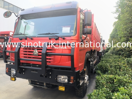 সিনোট্রুক হাও ট্যাপার ডাম্প ট্রাক 6 × 4 Lhd 10 চাকা ভূত মুখ বাম্পার মাইনিং টায়ার
