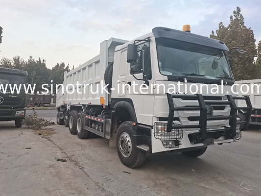 SINOTRUK HOWO 400HP টিপার ডাম্প ট্রাক নির্মাণের জন্য A7 সামরিক বাম্পার সতর্কতা আলো
