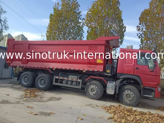 ট্যাপার ডাম্প ট্রাক SINOTRUK HOWO A7 8X4 নির্মাণ জন্য ZZ3317V3567B1