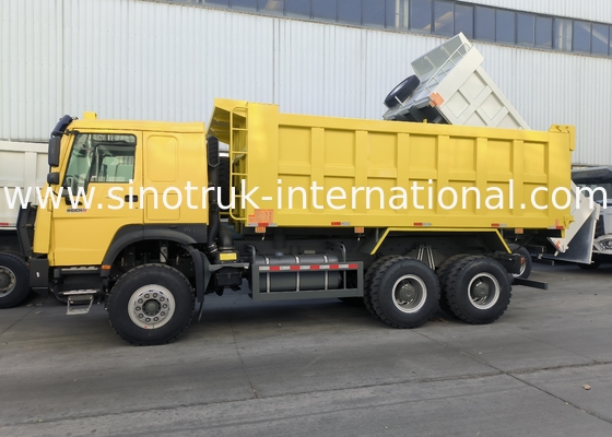 সিনোট্রুক হাও ট্যাপার ডাম্প ট্রাক 6 × 4 Lhd 10 চাকা 20CBM কার্গো বক্স মাইনিং টায়ার