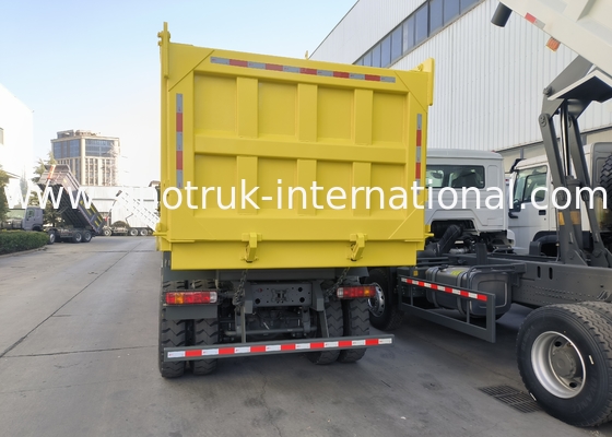 সিনোট্রুক হাও ট্যাপার ডাম্প ট্রাক 6 × 4 Lhd 10 চাকা 20CBM কার্গো বক্স মাইনিং টায়ার