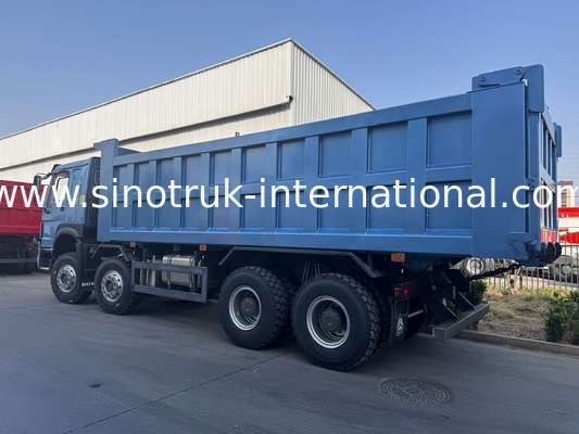 380hp সিনোট্রাক হাও 8x4 ডাম্প ট্রাক 12 চাকা HW76 ZZ3317V3567B1R RHD মার্জিত নীল