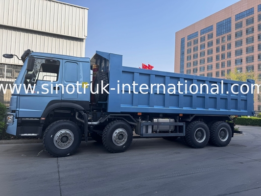 380hp সিনোট্রাক হাও 8x4 ডাম্প ট্রাক 12 চাকা HW76 ZZ3317V3567B1R RHD মার্জিত নীল