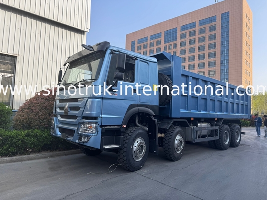 380hp সিনোট্রাক হাও 8x4 ডাম্প ট্রাক 12 চাকা HW76 ZZ3317V3567B1R RHD মার্জিত নীল