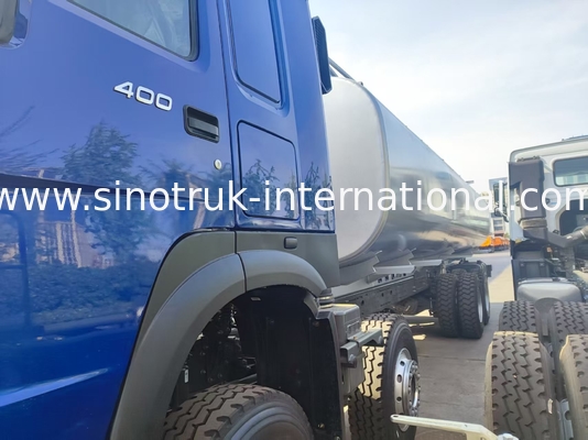ভারী দায়িত্ব HOWO 8 * 4 400HP এলএইচডি জ্বালানী ট্রাক 40CBM দীর্ঘ দূরত্ব জ্বালানী বিতরণের জন্য ডাবল ট্যাঙ্ক সিস্টেম