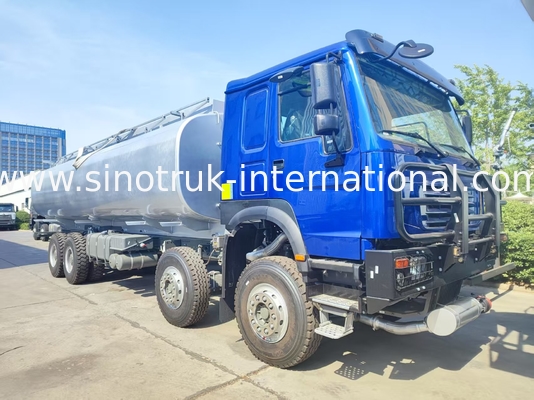 ভারী দায়িত্ব HOWO 8 * 4 400HP এলএইচডি জ্বালানী ট্রাক 40CBM দীর্ঘ দূরত্ব জ্বালানী বিতরণের জন্য ডাবল ট্যাঙ্ক সিস্টেম