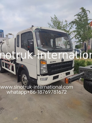 4*2 ড্রাইভ HOWO sewage suction truck: 6m3 tank, 160HP, 8.00R20 টায়ার, হালকা-ডুয়িং sewage truck, efficient sanitation vehicle