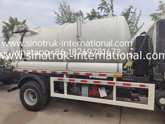 4*2 ড্রাইভ HOWO sewage suction truck: 6m3 tank, 160HP, 8.00R20 টায়ার, হালকা-ডুয়িং sewage truck, efficient sanitation vehicle