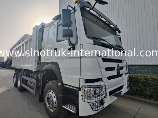 SINOTRUK HOWO 371HP 10 টি চাকার এবং আয়তক্ষেত্রাকার কার্গো বক্স সহ ভারী দায়িত্বের ট্যাপার ডাম্প ট্রাক