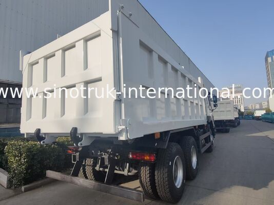 SINOTRUK HOWO 371HP 10 টি চাকার এবং আয়তক্ষেত্রাকার কার্গো বক্স সহ ভারী দায়িত্বের ট্যাপার ডাম্প ট্রাক