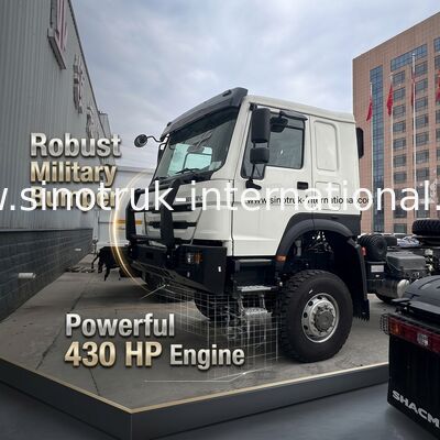 SINOTRUK HOWO ভূত মুখ ক্যাব ট্র্যাক্টর ট্রাক 6X6 ইউরো 2 430 এইচপি সামরিক বাম্পার সাদা