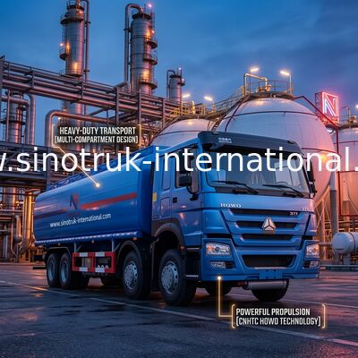 উচ্চ দক্ষতার তেল ট্যাঙ্ক ট্রাক 8X4 LHD Euro2 371HP