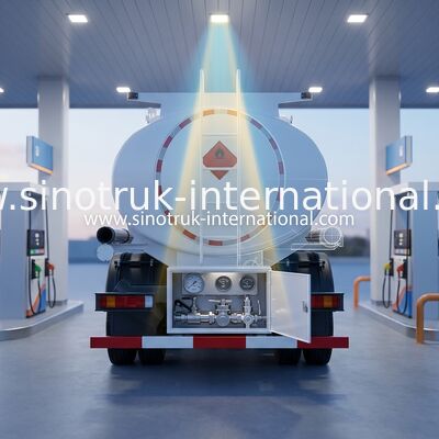 সিনোট্রুক হাও আধা ট্রাক জ্বালানী ট্যাংক 4x2 Lhd ইউরো 2 290hp সাদা