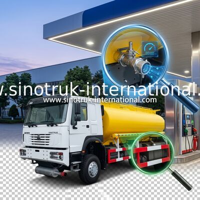 SINOTRUK HOWO 25CBM তেল ট্যাঙ্ক ট্রাক 10 চাকা 400Hp 6 × 6 মাল্টিপল কম্পার্টমেন্ট