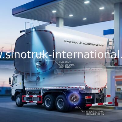 SINOTRUK HOWO 6X4 25CBM তেল ট্যাঙ্ক ট্রাক 10Wheels 400Hp সাদা