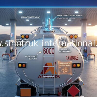 HOWO 6×4 10 চাকার তেল ট্যাঙ্ক ট্রাক 400HP 20CBM