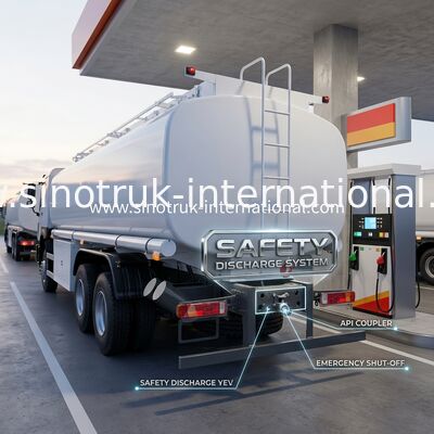 Sinotruk Howo 25CBM তেল ট্যাঙ্ক ট্রাক 10Wheels 400Hp 6 × 4 একাধিক বগি