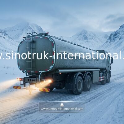 Stable Fuel Tanker Truck SINOTRUK HOWO 30 - 40 Tons For Oil Transportation 8X4 RHD