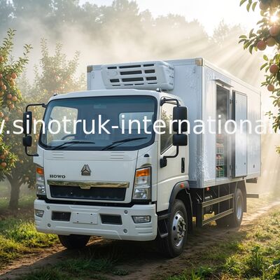 কম শব্দ 4x2 রেফ্রিজারেটর ফ্রিজার ট্রাক Sinotruk Howo 140hp Rhd