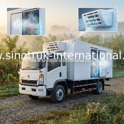 10 টন রেফ্রিজারেটেড ট্রাক 140HP RHD সবজি/ফল বহন করে