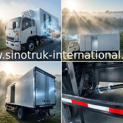 কম শক্তি খরচ 4x2 10 টন রেফ্রিজারেটেড ট্রাক 160HP RHD
